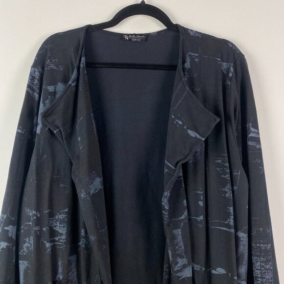 Bella Amore Cardigan Sweater Size L/XL Open Front Cotton Pockets Made in Italy - Picture 2 of 10